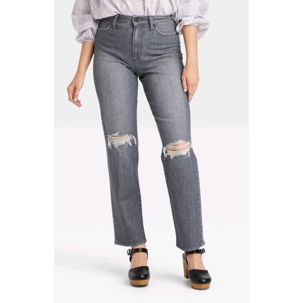 Universal Thread 90's High Rise Vintage Straight Jeans Sulphur gray Size 12